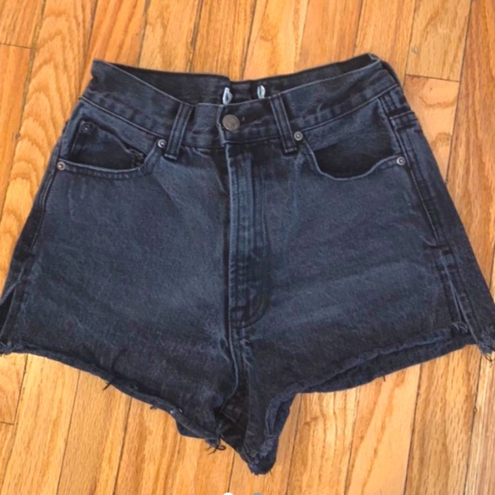 Black high rise shorts